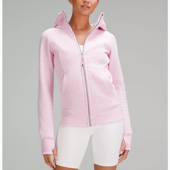 lululemon athletica Tops - Scuba full zip hoodie in heather vita pink